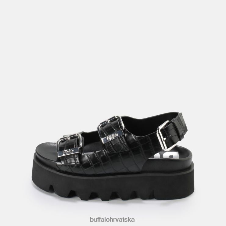 crno Buffalo veganske perry sandale na platformu |sandale TDD6T850